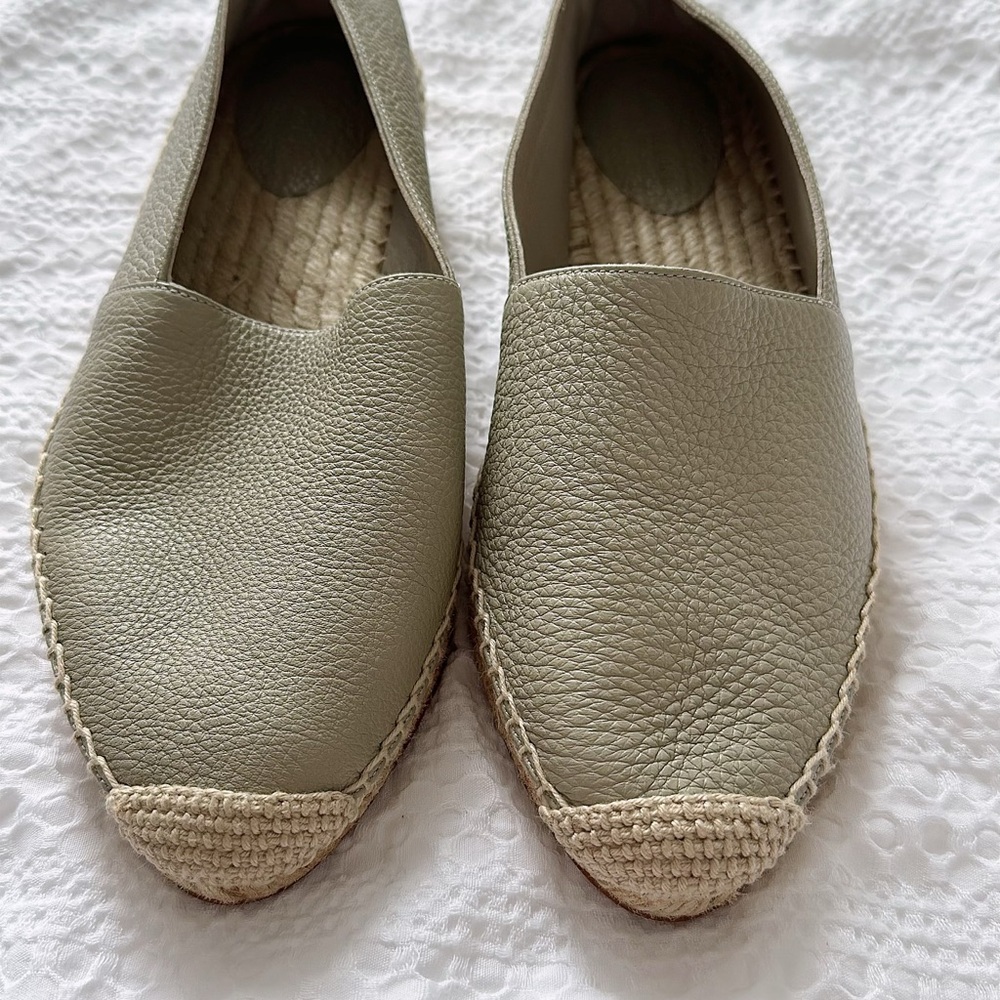 Lafayette 148 New York olive green espadrilles